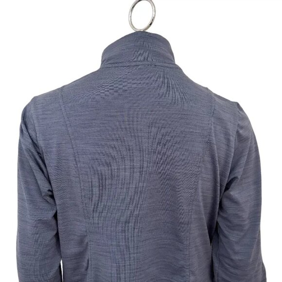 EDDIE BAUER 1/4 Zip Pullover in Lavender Space Dye - Pockets Thumbholes SZ L - Picture 5 of 11